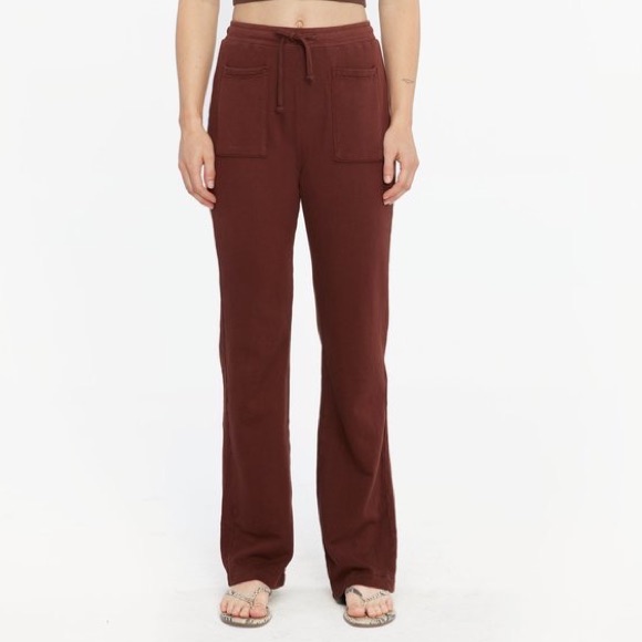 Anthropologie Nwt Lacausa Gia Sweats In Chocolate Size Small